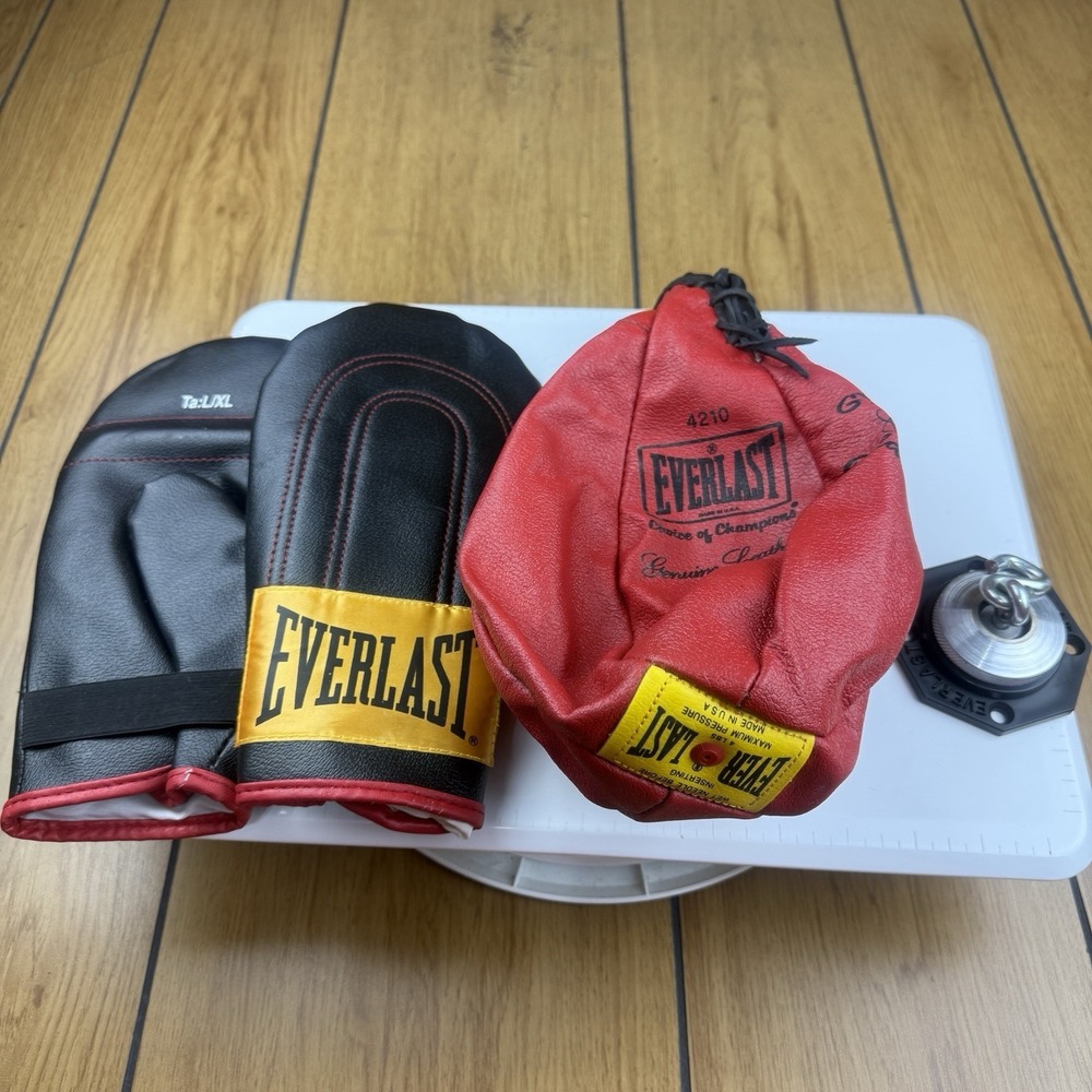 VTG Everlast 4210 Speed Bag Punching Bag Gyro‎ Balanced Leather with Swivel USA